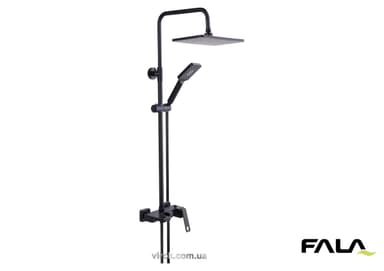 Душовий комплект NOIR 1 FALA: зі штивним і знімним розприскувачами(DW)