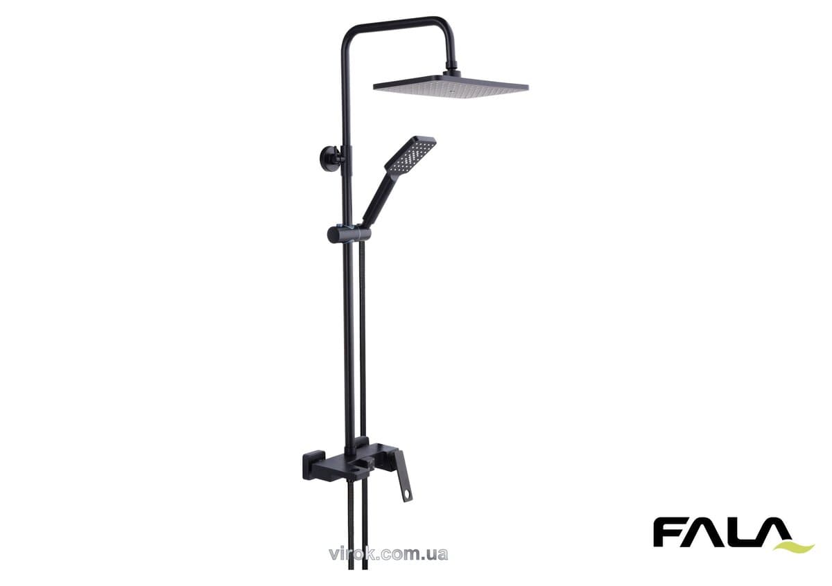 Душовий комплект NOIR 1 FALA: зі штивним і знімним розприскувачами(DW)