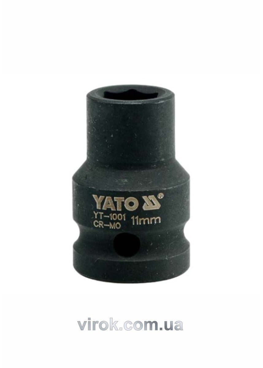 Головка торцева ударна 6-гранна YATO : квадрат 1/2", М= 11 мм, L= 39 мм [60/240]