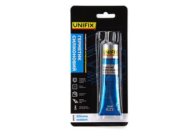 Герметик силіконовий універсальний антибактеріальний (білий) тюбик 50мл UNIFIX