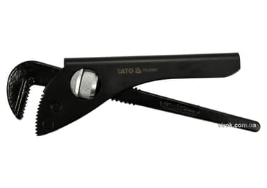 Ключ до труб тип "Німецький" YATO з розвод. губок- 60 мм, глиб.- 30 мм, L = 225 мм (9") [6/36]