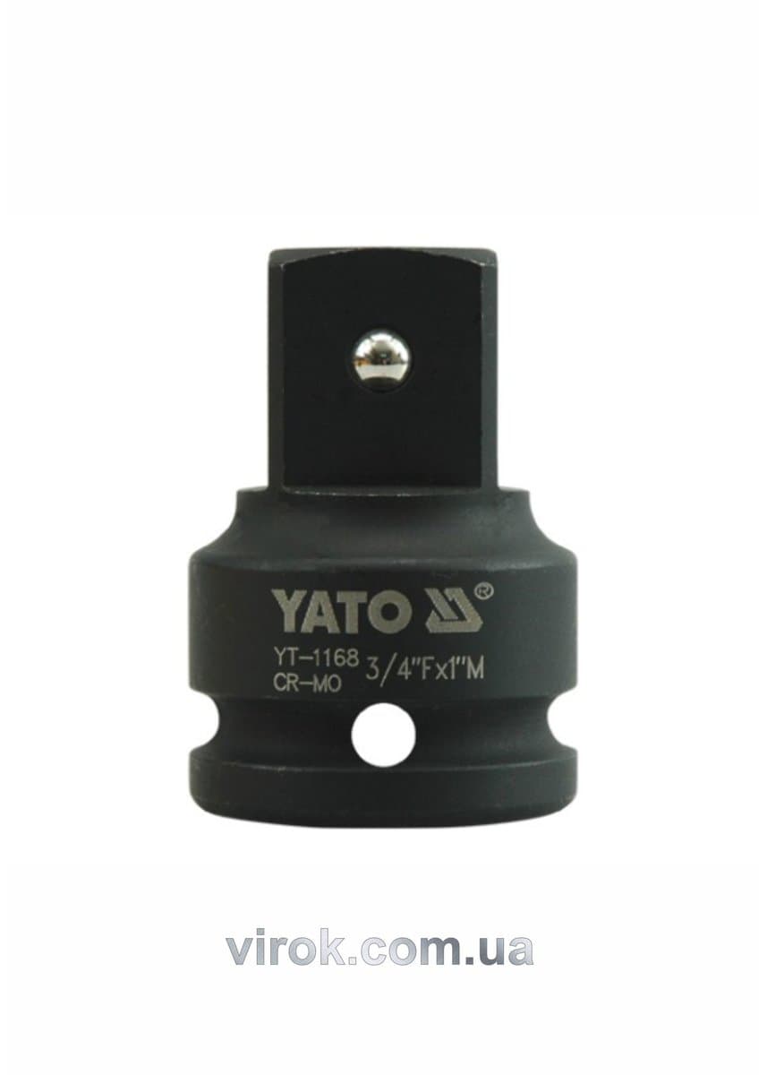 Перехідник ударний YATO : квадрат 3/4" - квадрат 1", L= 63 мм [12/48]