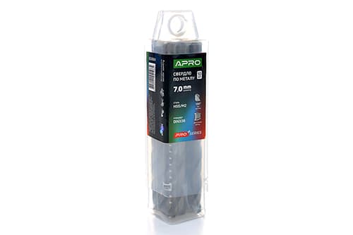 Свердло по металу HSS/M2 (6542) Ø7,0мм (тубус, кратно 10шт) PRO APRO