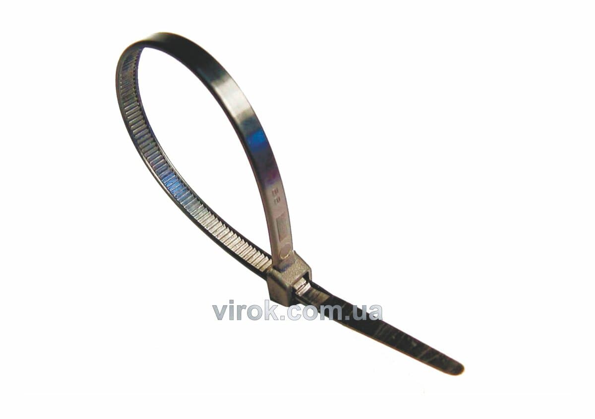 Хомут стяжний нейлоновий UV чорний 200х2,5 100 шт. [250]