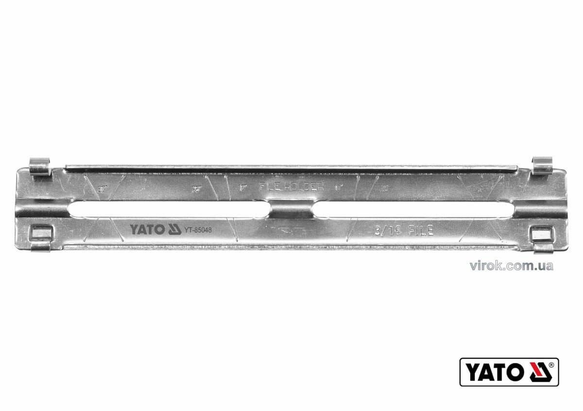 Направляюча до напильника YT-85026 YATO : Ø=4.5 мм, 190х30 мм, під кути 10°,25°,30°,35°, кліпс(DW)