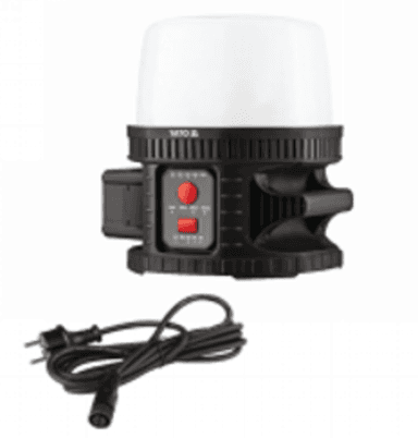 Світильник SMD-діодний, переносний YATO акумуляторний 18В, зона- 360°, 3 режим- 2500/ 5000/ 10000 Lm