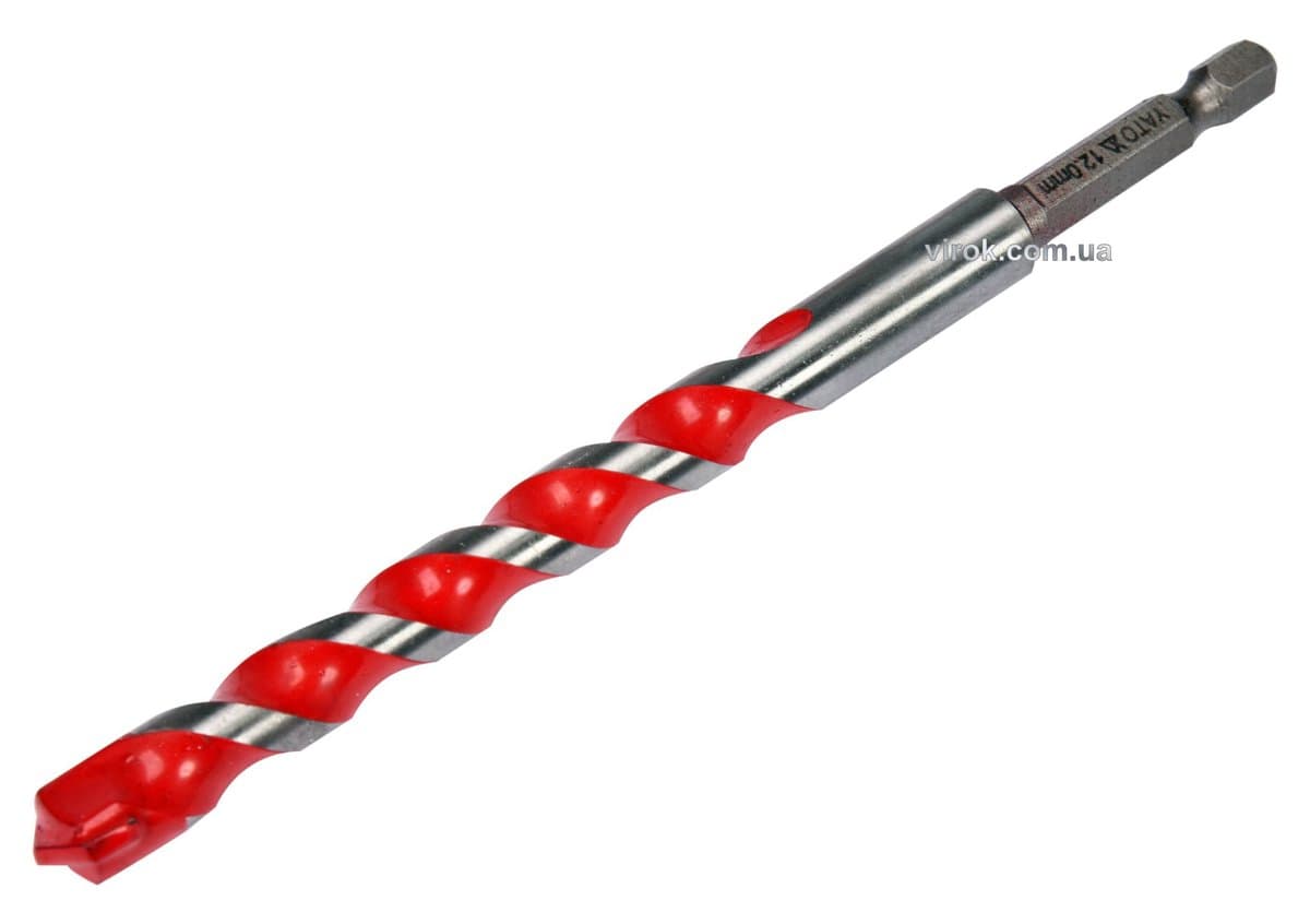 Свердло універсальне YATO: YG6X, Ø= 12 мм, l= 120/70 мм, HEX-1/4" [50/200]