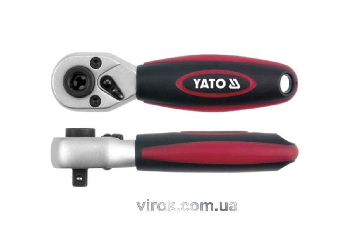 Тріщатка YATO : квадрат 1/4", L= 136 мм, 72T [48]