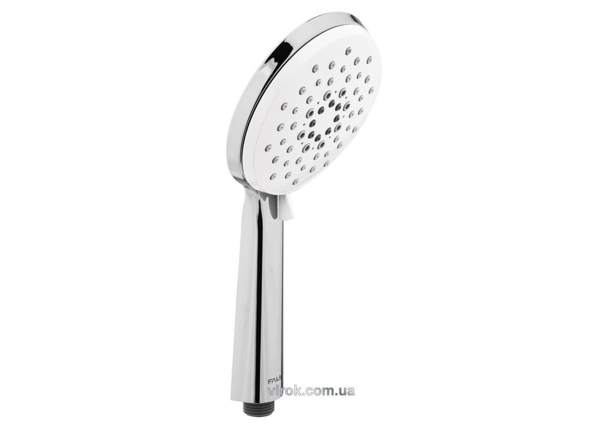 Розприскувач для душа пластик. ABS хромов. WHITE MOON; 3 полож.струї, Ø=120мм з з'єднанням G1/2 [12]