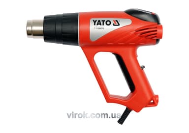 Фен технічний мережевий YATO : P= 2000 Вт 0~600° з регулятором температури (LCD) + 6 аксесуари [5]