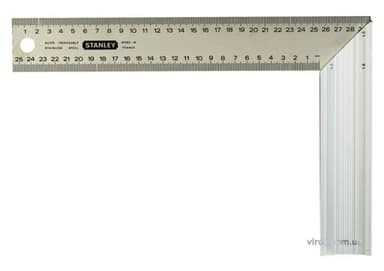 Кутник столярний STANLEY : M= 300 х 200 мм. з нержавіючої сталі і алюмінію