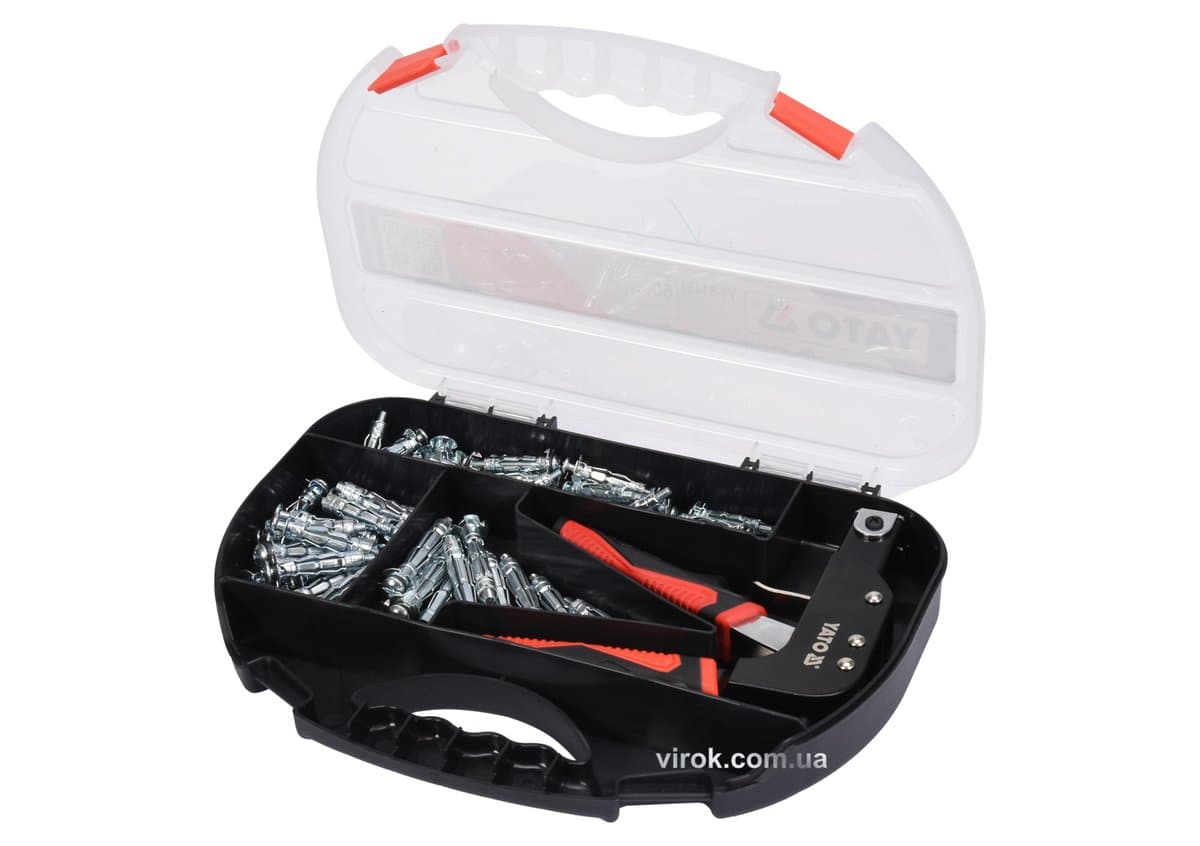 Заклепочник дюбелів "Molly" YATO з 60 дюбелями [3/12]