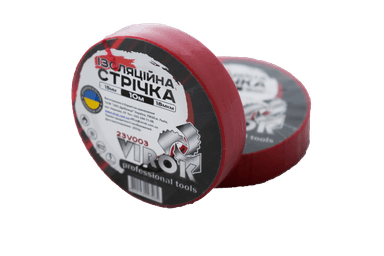 Стрічка ізоляційна VIROK : 15 мм х 10 м x 0,18 мм ЧЕРВОНА [15/240]