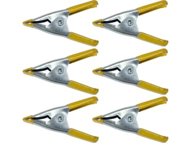 Струбцини "прищіпка" VOREL l= 50 мм, розвід губ- 20 мм зі сталі, 6 шт. [36/144]