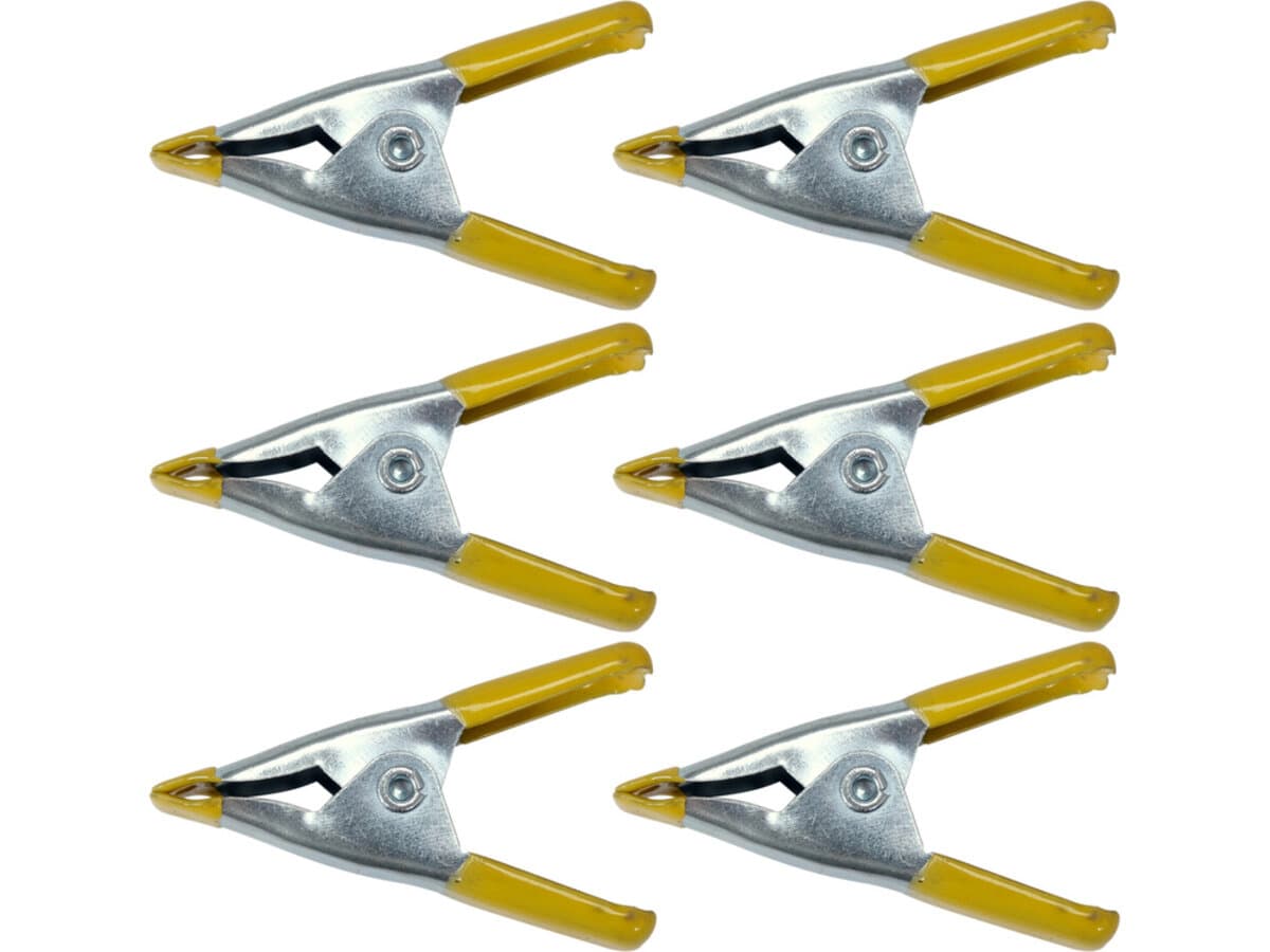 Струбцини "прищіпка" VOREL l= 50 мм, розвід губ- 20 мм зі сталі, 6 шт. [36/144]