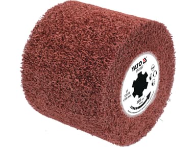 Щітка-вал до шліфувально-брашувальної машинки YATO фіброва по металу, Ø= 120/19 мм, шир.- 100мм [20]