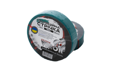 Стрічка ізоляційна VIROK : 15мм х 10 м x 0,18 мм ЗЕЛЕНА [15/240]