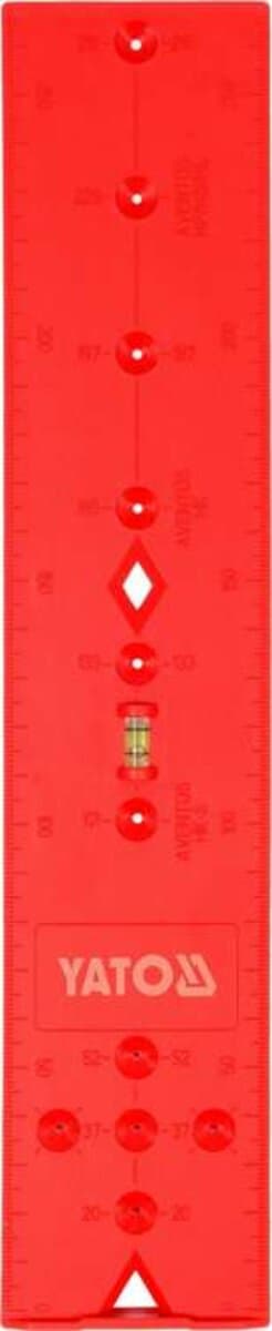 Шаблон розмічальний отворів YATO для меблевих завісів, 270х 55х 3,6 мм [50]