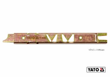 Шаблон для заточ. обмеж. глибини зубів ланцюгів YATO 150х13х1мм, глиб.-0.65мм, кут 10°,30°,35° [200]