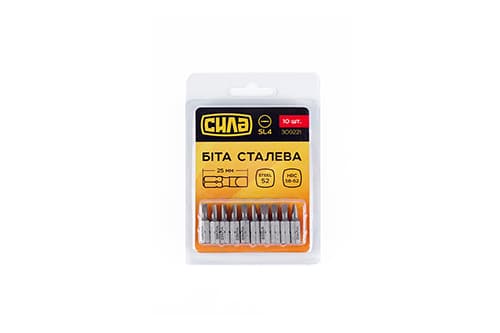 Біта SL4*25мм (10шт/уп) СИЛА