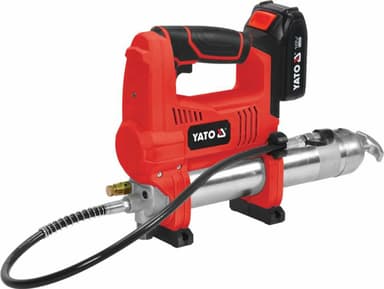 Шприц мастильний YATO, 600 см³, акумуляторний-18В, 3000 мАГод, 62MPa. з гнучким аплікатором-76 см[2]