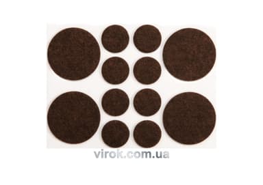 Протектор самоклеючий повстяний VOREL, 20,38мм, набір 12шт. [60/720]