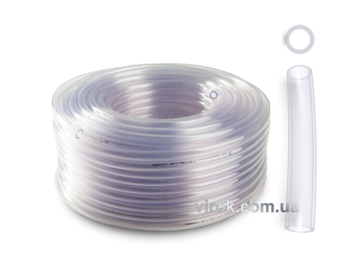 Шланг ПХВ 1-шаров . загал. признач. харчовий (Food) з роб. тиск. 0,05МПа, Ø=12мм, t=1,5мм, l=50м