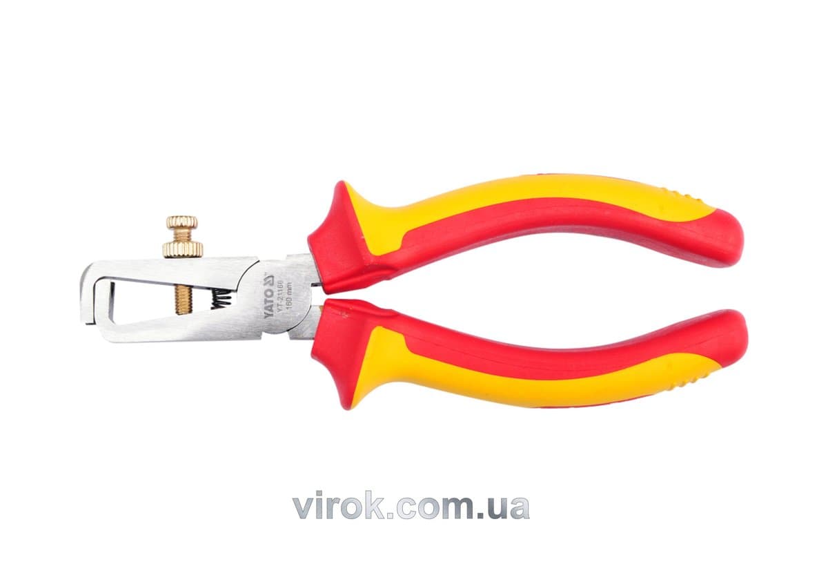 Щипці для зняття ізоляції YATO : L= 160 мм, до 1000V [6/36]