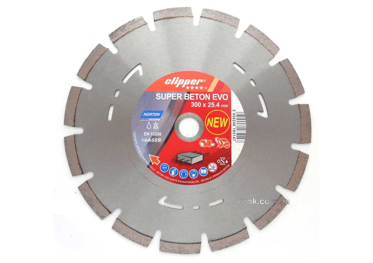Диск алмазний для бетонного перекриття і твердих матеріалів SUP-BET EVO 28120 , Ø= 300/25,4 мм (DW)
