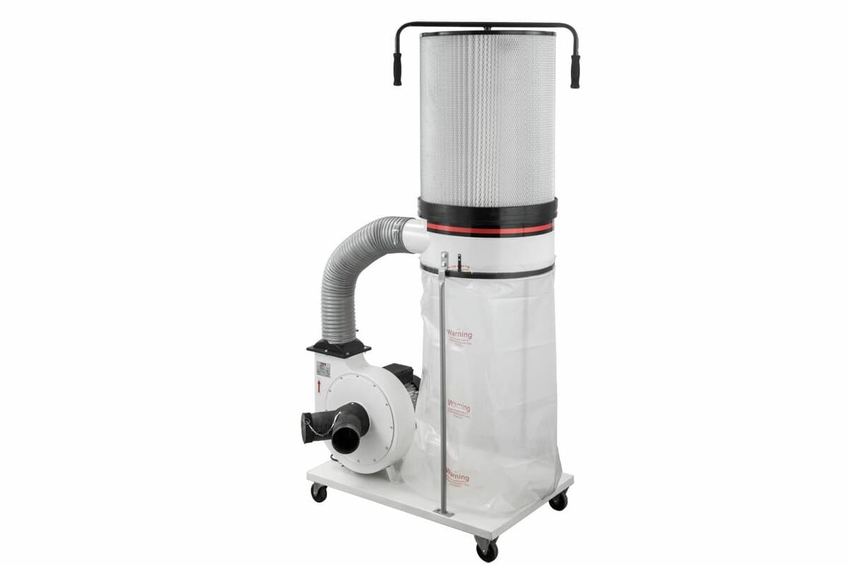 Витяжна устатковина JET DC-1200K-T : 400В, 1,5 (1.05) кВт; продукт.-1200м³/год,порох.збірV=150 л(2М)