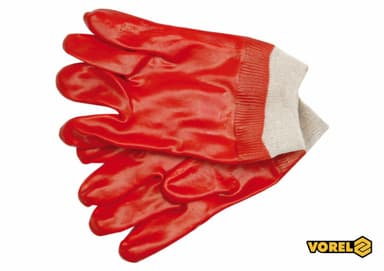 Рукавиці VOREL оливо-бензостійкі червоні 10,5" [12/120]