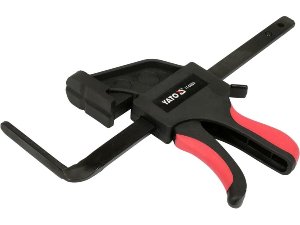 Затискач для напрямних рейок ел-роінстр-та YATO; розхід губ- 150 мм, глиб.- 70 мм, габар.- 300х 70мм
