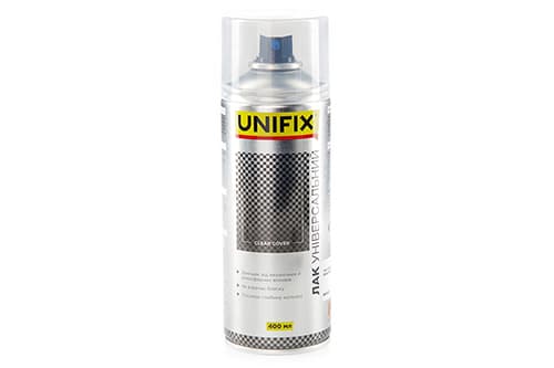 Лак акриловий універсальний Прозорий гл. 400мл UNIFIX