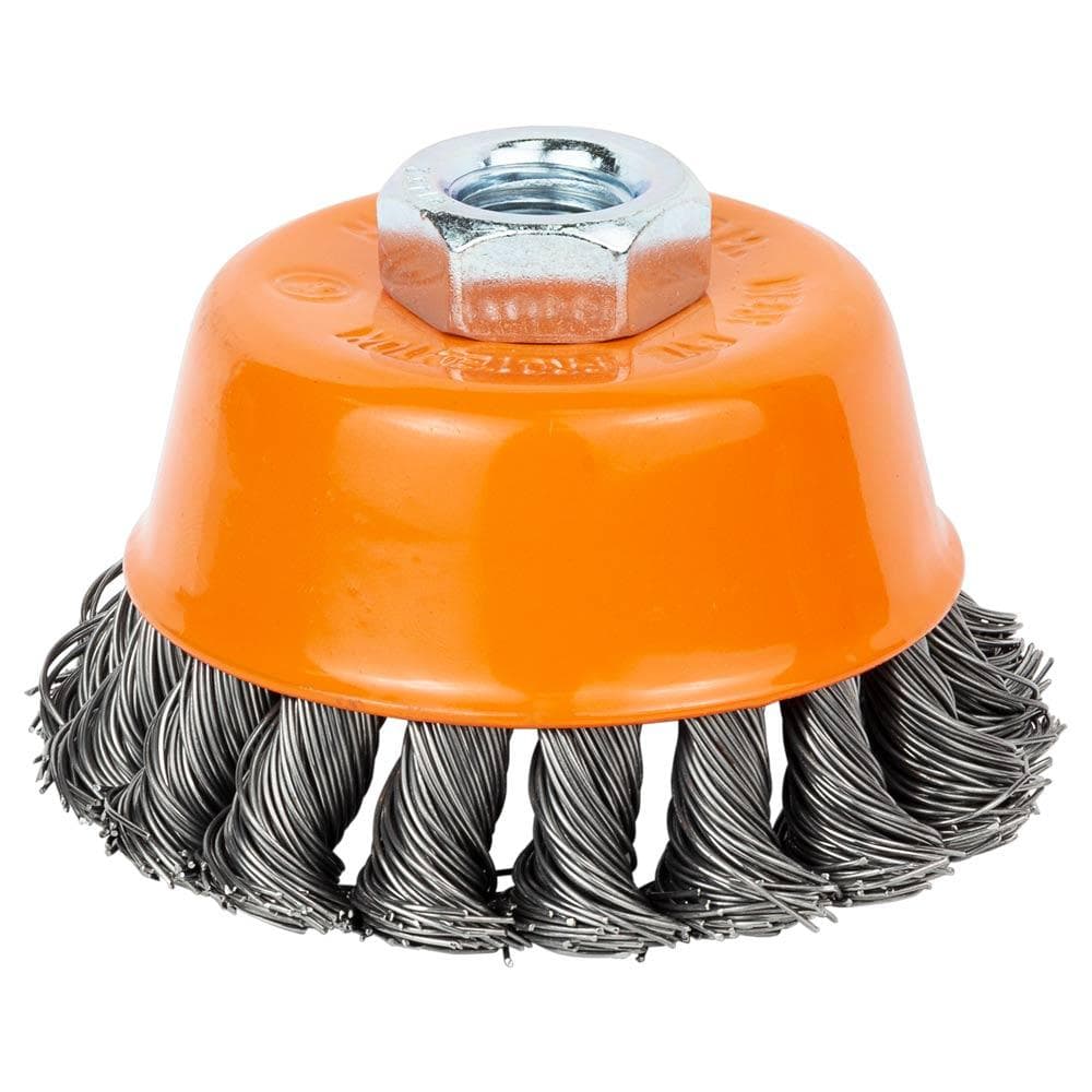 SIGMA Щітка для металу торцева (чашка) Ø 75 мм М14 × 2 мм (плет. дріт, сталь) Grad