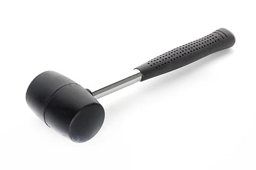 Киянка гумова чорна з металевою рукояткою 680гр СИЛА