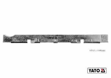 Шаблон для заточ. обмеж. глибини зубів ланцюгів YATO 170х10х1 мм, глиб.-0.65, 0.75 мм, кут 35°(DW)