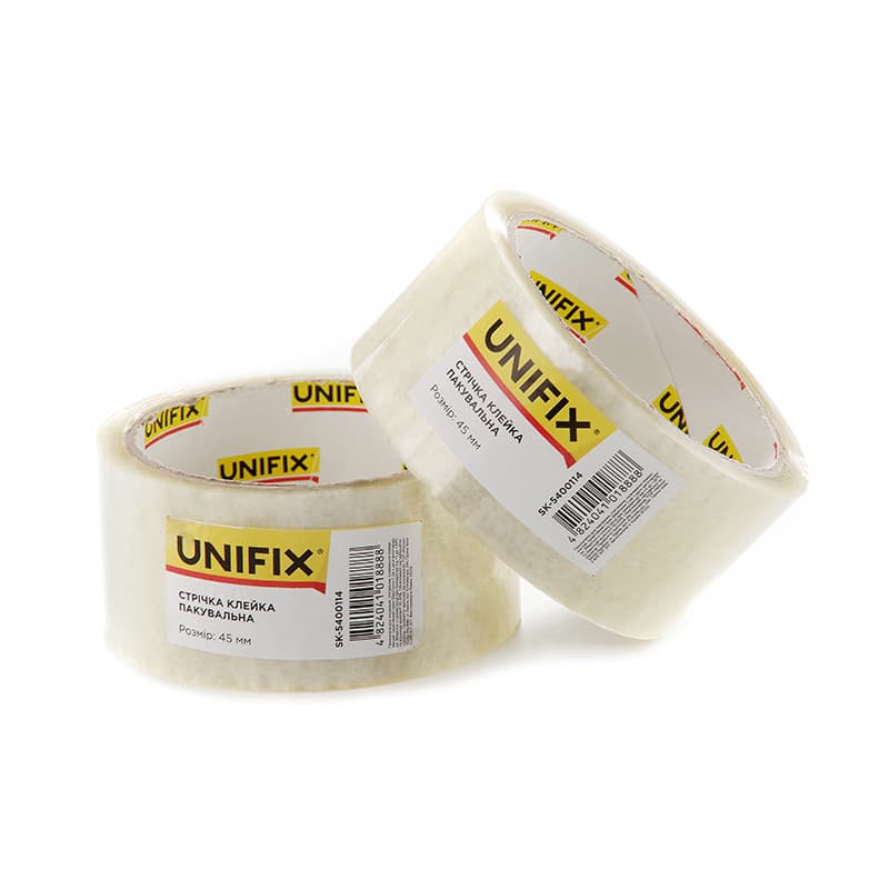 UNIFIX Стрічка клейка пакувальна (скотч) 38 мкм 45 мм 100 м