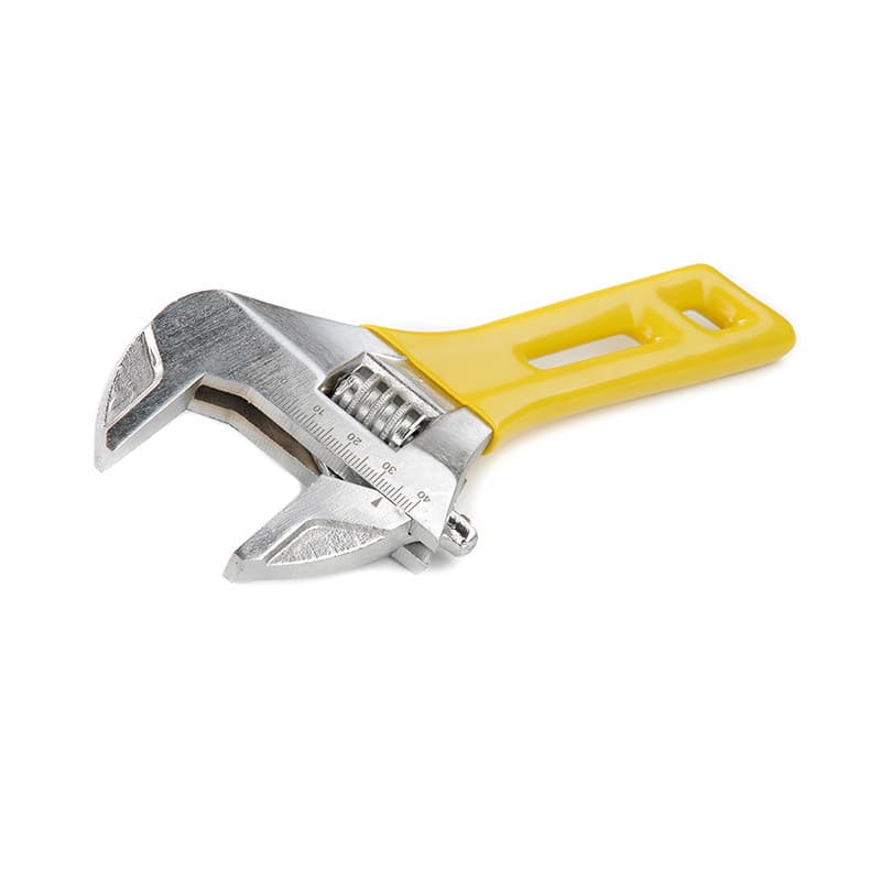 СИЛА Ключ розвідний укорочений із тонкими губами прогумований CrV 0-34 мм 140 мм