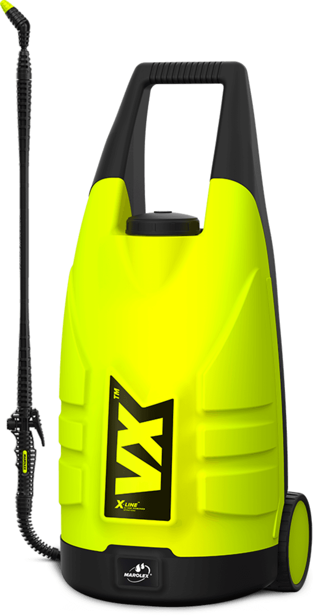Оприскувач акумуляторний на колесах MAROLEX VX : 20л, Li-Ion 3.4 A*h (4,5год) (з композ захистом)