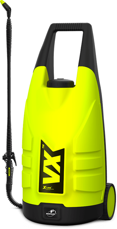 Оприскувач акумуляторний на колесах MAROLEX VX : 20л, Li-Ion 3.4 A*h (4,5год) (з композ захистом)