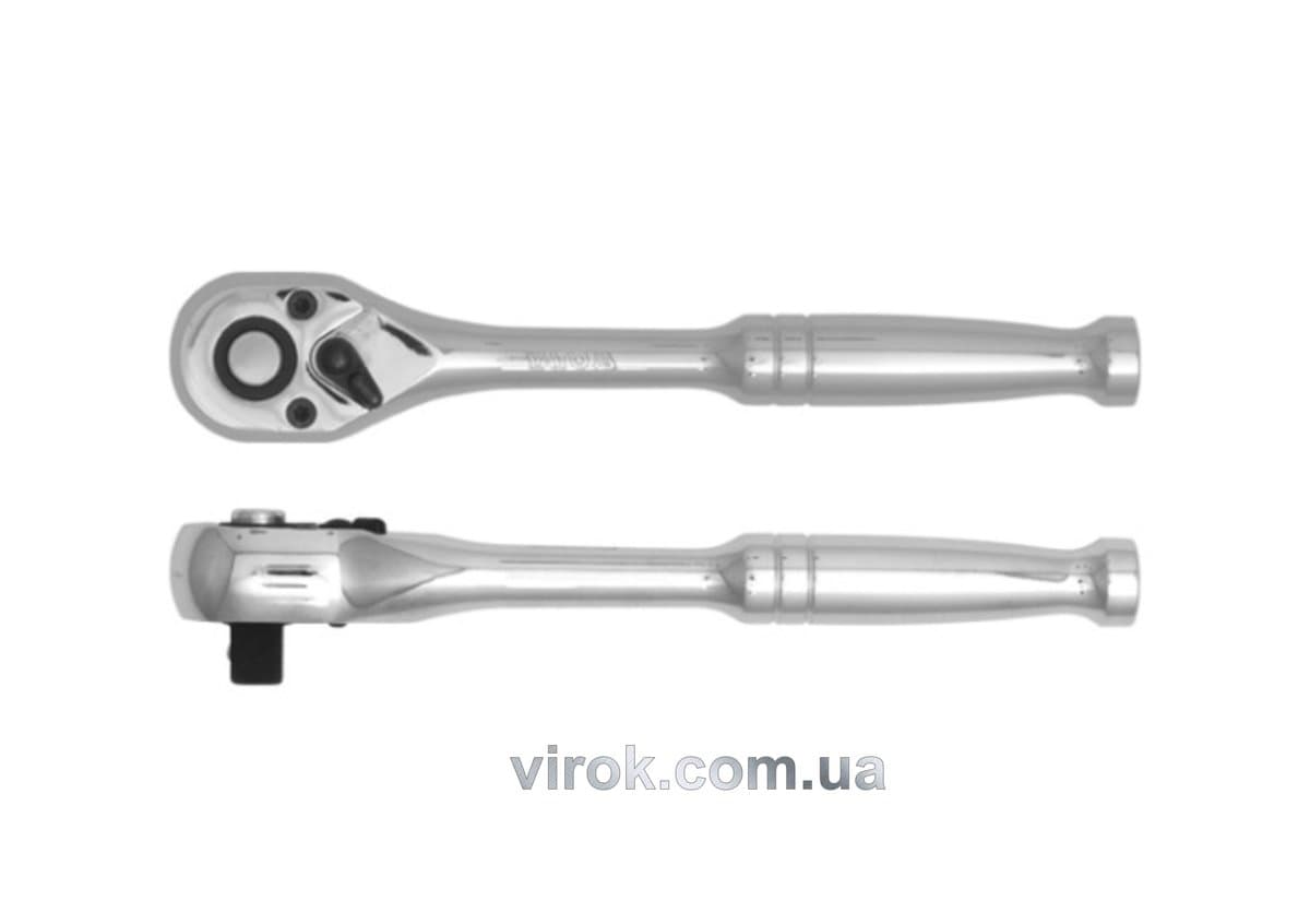Тріщатка YATO : квадрат 1/4", L= 125 мм, 72T [12/24/96]