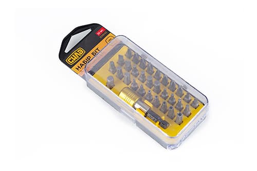 Набір 31 біти + бітотримач, S2, пластиковий кейс СИЛА