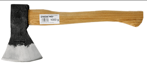 STREND PRO Сокира гартована 1000 г, дерев'яна ручка 400 мм