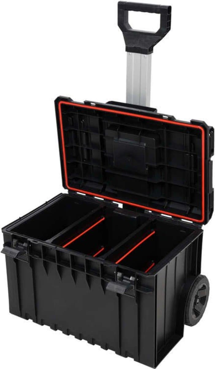 Ящик для інструментів 3 секції S1 YATO на 2-х колесах, 585х425х410 мм, з пластика, висувна ручка [1]