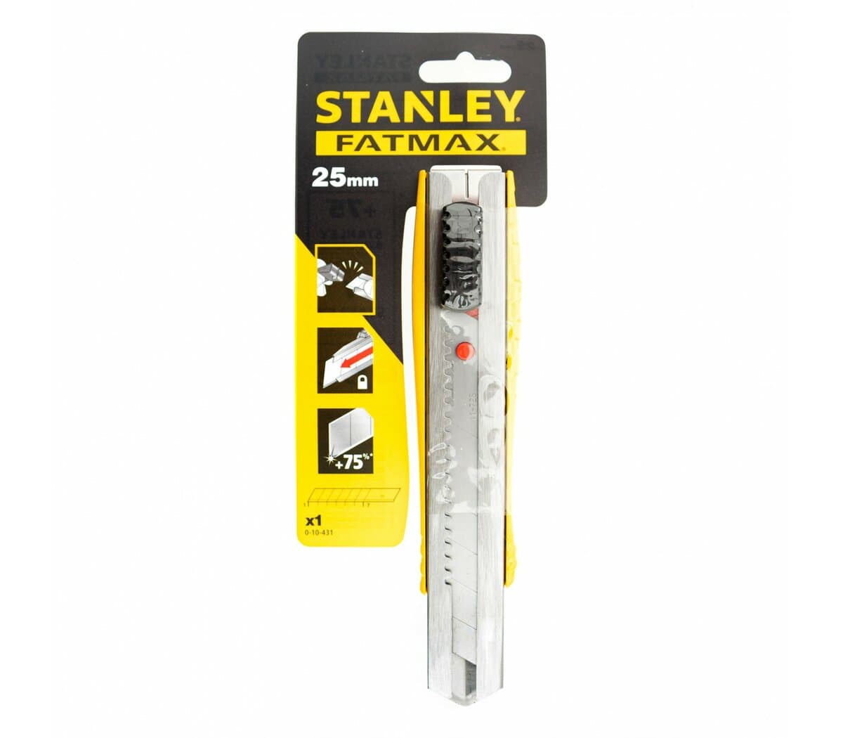 Ніж STANLEY "FatMax" з висувним лезом з сегментами : M= 25 мм