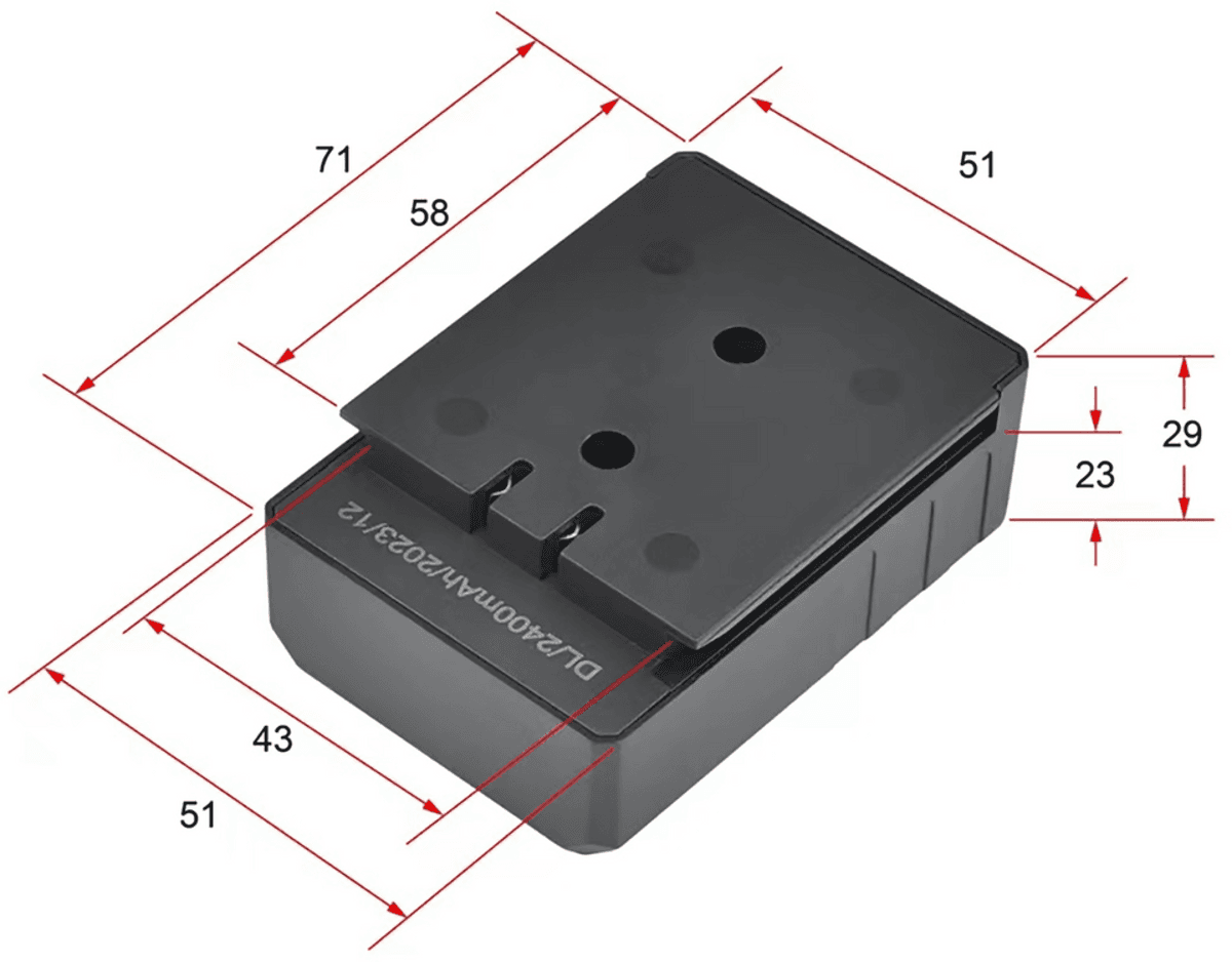 Акумулятор до YT-30415 YATO Li-Ion 3.7 V, ємність- 2.4 АГод [100]