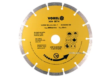 Диск відрізний алмазний сегментний VOREL : SEGMENT Ø= 180 мм [15/60]