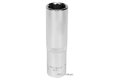 Головка торцева 12-гранна YATO : подовжена, квадрат 1/2", М= 15 мм, L= 77 мм [12/60/120]