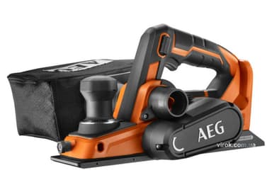 Рубанок безщітковий акумуляторний AEG : Li-Ion 18 В, ширина- 82 мм, глибина ≤ 2 мм (БЕЗ АКУМУЛЯТОРА)
