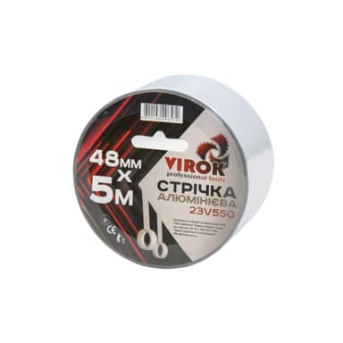 Стрічка алюмінієва клейка VIROK 48мм х 5 м. х 40 мкм. [102]
